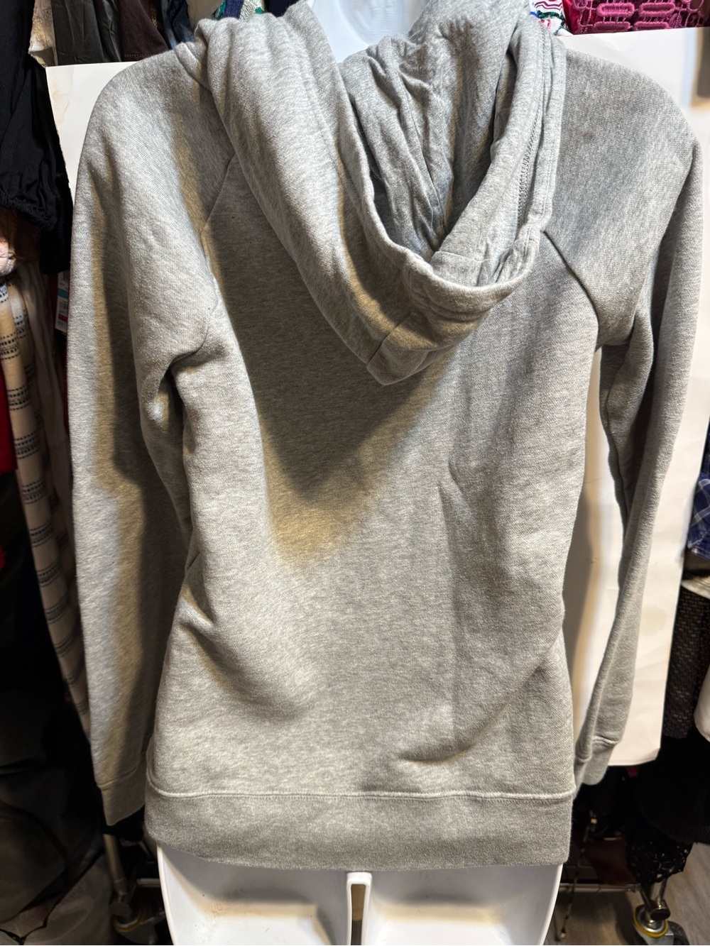 Nike Women’s Light Gray Pullover Hoodie with White Logo - Picture 2 of 5